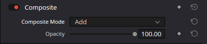 A Davinci Resolve screen capture of the composite overlay control panel